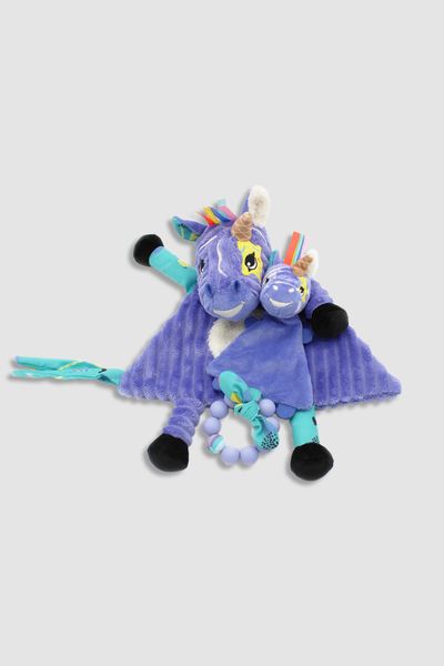 DEGLINGOS DEGLINGOS Jucărie de pluș și dispozitiv de dentiție cu jucărie de pluș - zebră unicorn măsură ONE SIZE culoare violet pentru copii