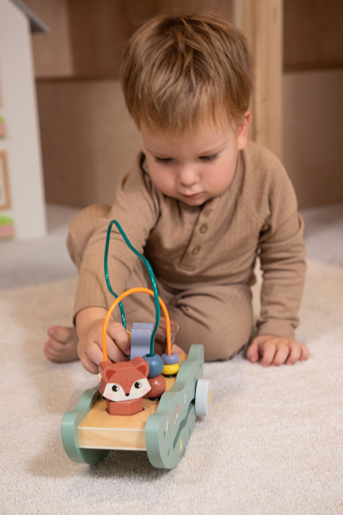 Barcă educativă din lemn 3 în 1 sorter cu șnururi 18 luni+ 2268030