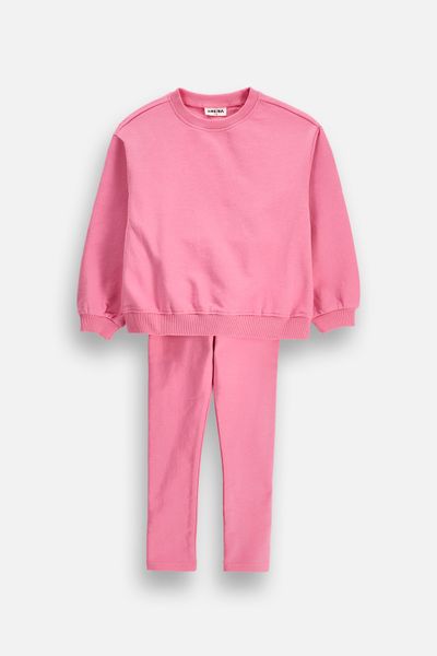 MOKIDA WEAR MOKIDA WEAR Set de trening oversize măsură 116 culoare roz pentru fete