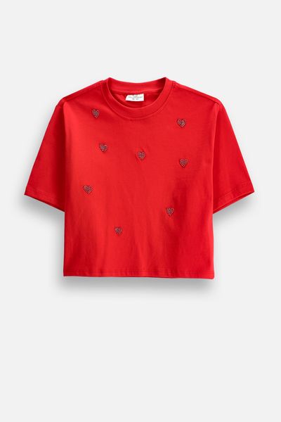 COCCODRILLO COCCODRILLO Tricou cu mânecă scurtă măsură 164 culoare rușu pentru fete