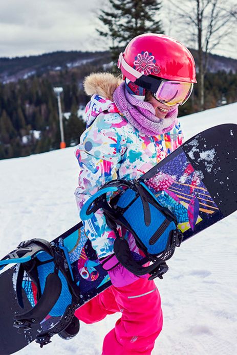 Jachetă de schi pentru fete cu dublură de fleece și strat de teflon