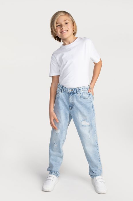 Pantalon jeans albastru cu pantaloni drepți în croială REGULAR