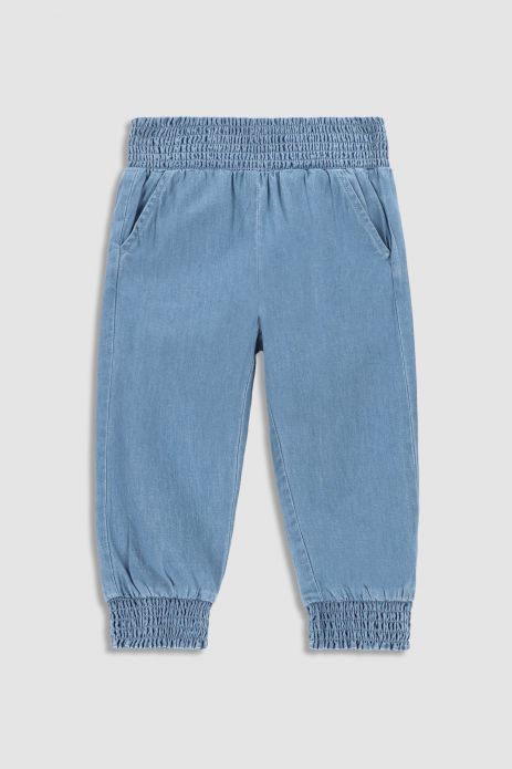 Pantaloni jeans albastru, cu talie joasă