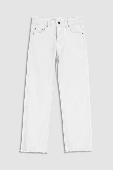 Pantalon jeans alb cu croială dreaptă, STRAIGHT LEG 2