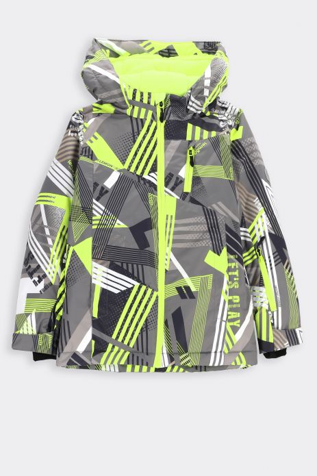 Jachetă de schi pentru băieți cu dublură de fleece și strat DWR 2