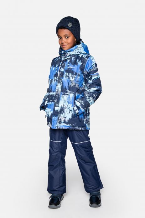 Jachetă de schi pentru băieți cu dublură de fleece și strat de teflon
