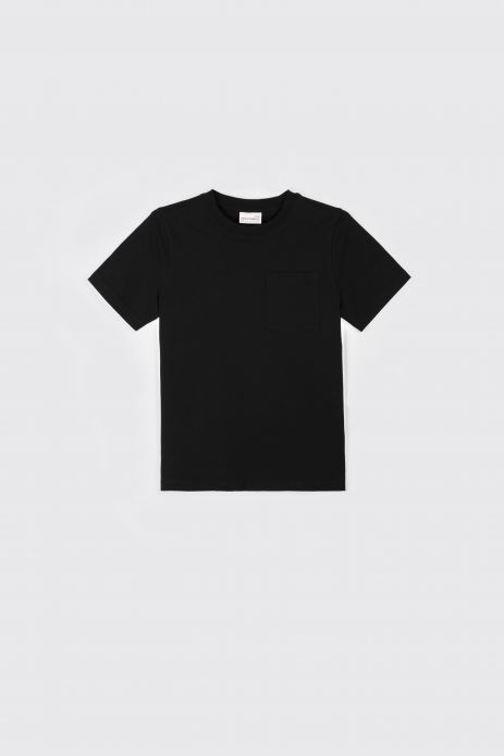 Tricou cu mânecă scurtă negru, simplu