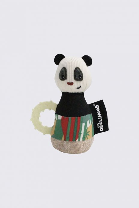Jucărie senzorială maracas zornăitoare panda 12 cm 2