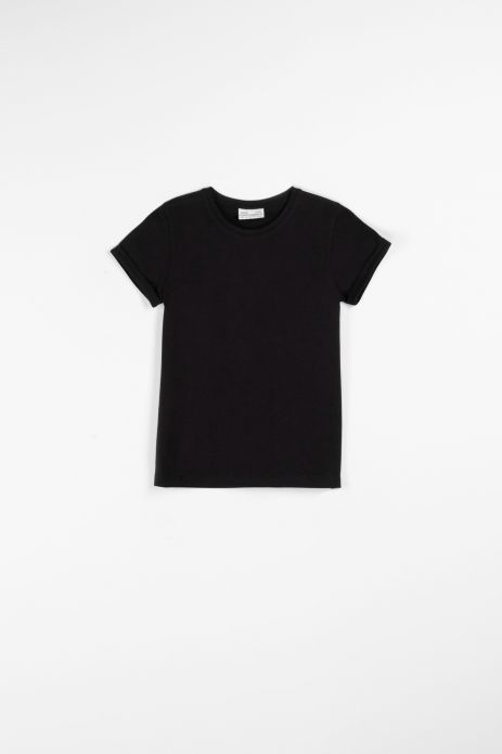 Tricou mânecă scurtă negru simplu