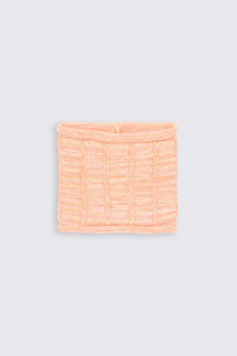 Fular rotund portocaliu tricotat, nedublat